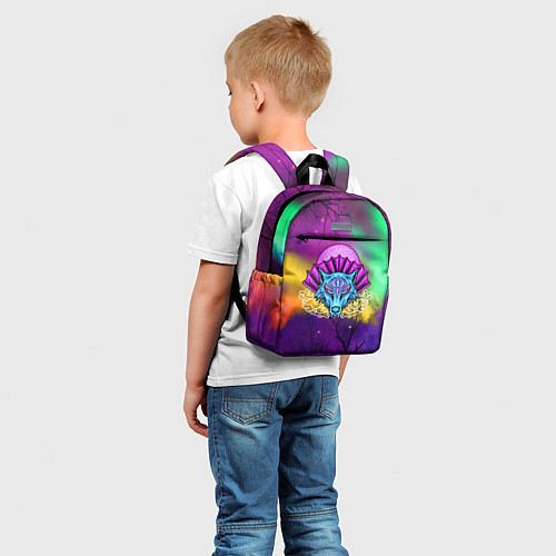 Детский рюкзак Маска волка с веером / 3D-принт – фото 5