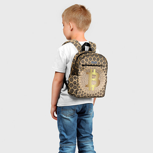 Детский рюкзак Золотой биткоин / 3D-принт – фото 5