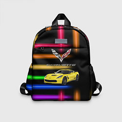 Детский рюкзак Chevrolet Corvette - гоночная команда - Motorsport, цвет: 3D-принт