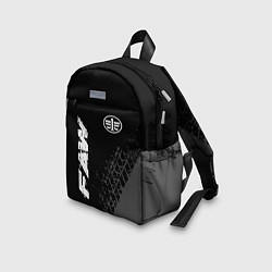 Детский рюкзак FAW speed на темном фоне со следами шин: надпись,, цвет: 3D-принт — фото 2