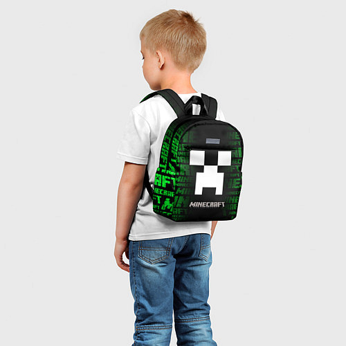 Детский рюкзак Minecraft - green creeper / 3D-принт – фото 5