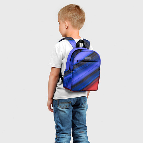 Детский рюкзак Синий и красный песок / 3D-принт – фото 5