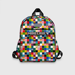 Детский рюкзак Minecraft - пиксельные персонажи, цвет: 3D-принт