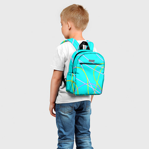 Детский рюкзак Волнистые линии / 3D-принт – фото 5