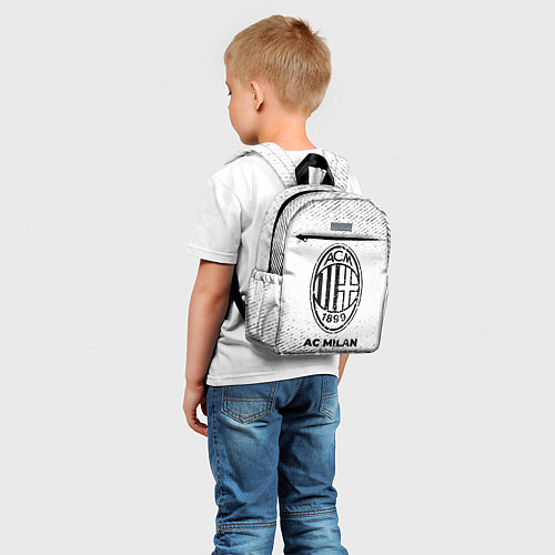 Детский рюкзак AC Milan с потертостями на светлом фоне / 3D-принт – фото 5