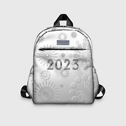 Детский рюкзак Новый год 2023 в снежинках, цвет: 3D-принт