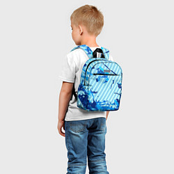 Детский рюкзак Синие линии, цвет: 3D-принт — фото 2