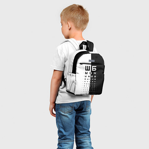 Детский рюкзак ШБ черно-белый вариант / 3D-принт – фото 5