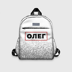 Детский рюкзак Олег - в красной рамке на светлом, цвет: 3D-принт
