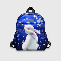 Детский рюкзак Белый кролик в снежинках