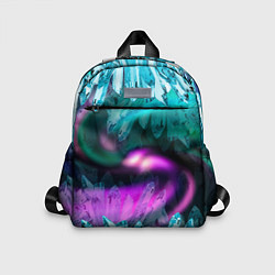 Детский рюкзак Кристаллы и северное сияние, цвет: 3D-принт
