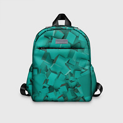 Детский рюкзак Абстрактные сине-зелёные кубы