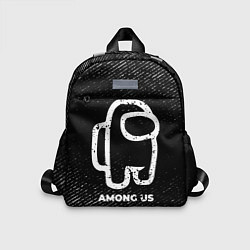 Детский рюкзак Among Us с потертостями на темном фоне, цвет: 3D-принт