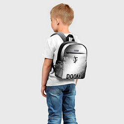 Детский рюкзак Doom glitch на светлом фоне: символ, надпись, цвет: 3D-принт — фото 2