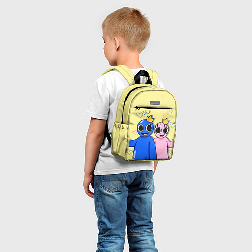 Детский рюкзак Радужные друзья: Синий и Розовая / 3D-принт – фото 5