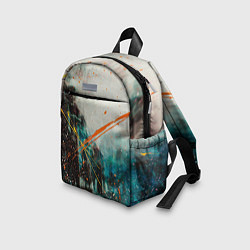 Детский рюкзак Синий туман и краски, цвет: 3D-принт — фото 2