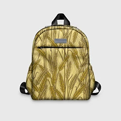 Детский рюкзак Винтажные колоски пшеницы, цвет: 3D-принт