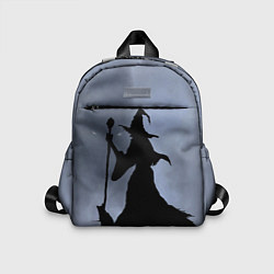 Детский рюкзак Halloween - силуэт ведьмы с котом