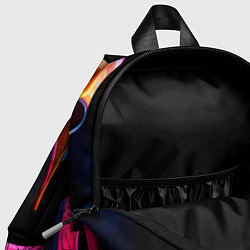 Детский рюкзак Горящий череп - авангард, цвет: 3D-принт — фото 2