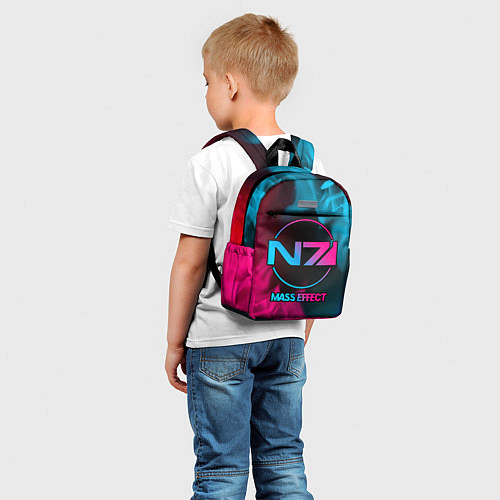 Детский рюкзак Mass Effect - neon gradient / 3D-принт – фото 5