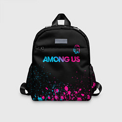 Детский рюкзак Among Us - neon gradient: символ сверху, цвет: 3D-принт