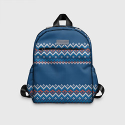 Детский рюкзак Вязанный синий стиль