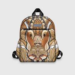 Детский рюкзак Голова лисы в узорах, цвет: 3D-принт