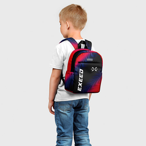 Детский рюкзак Exeed красный карбон / 3D-принт – фото 5