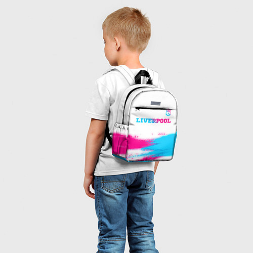 Детский рюкзак Liverpool neon gradient style: символ сверху / 3D-принт – фото 5