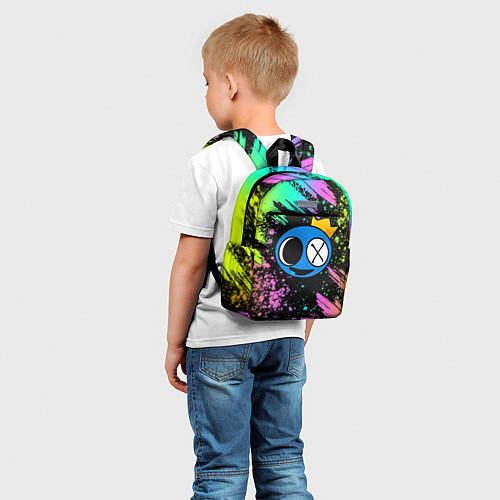 Детский рюкзак Rainbow Friends: Blue / 3D-принт – фото 5