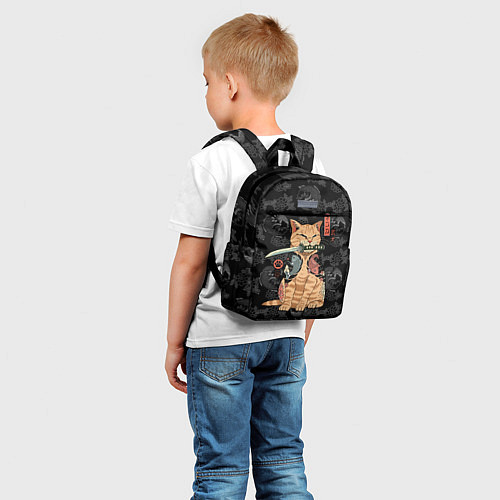Детский рюкзак Кот самурай - Якудза / 3D-принт – фото 5