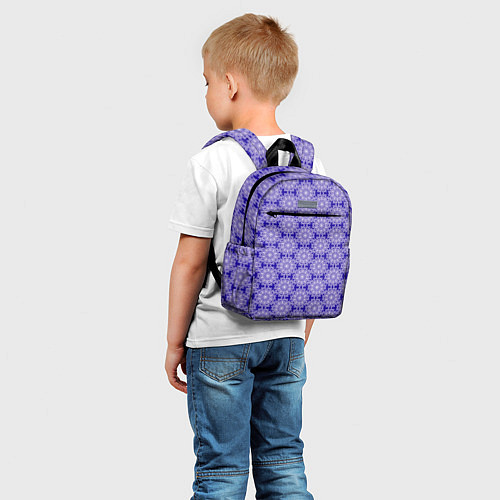 Детский рюкзак Узор сине-фиолетовый / 3D-принт – фото 5