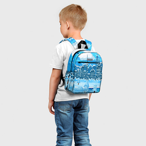 Детский рюкзак Снежный город / 3D-принт – фото 5