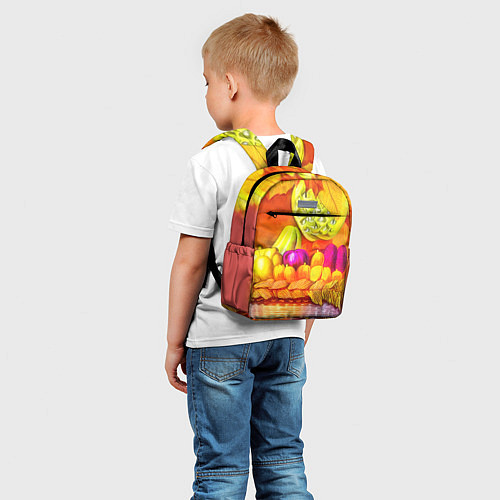 Детский рюкзак Спелые фрукты и овощи в плетеной корзине / 3D-принт – фото 5