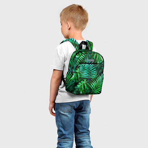 Детский рюкзак Тропические растения - текстура / 3D-принт – фото 5