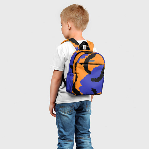 Детский рюкзак Абстрактные крупные полосы / 3D-принт – фото 5