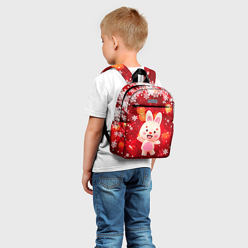 Детский рюкзак Зайчик и снегопад / 3D-принт – фото 5