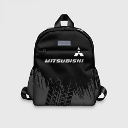 Детский рюкзак Mitsubishi speed на темном фоне со следами шин: си, цвет: 3D-принт
