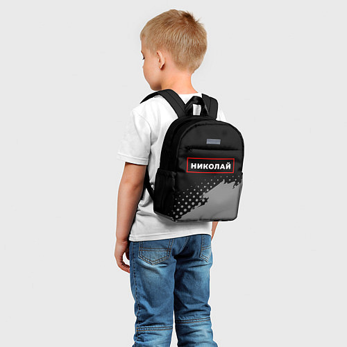 Детский рюкзак Николай - в красной рамке на темном / 3D-принт – фото 5
