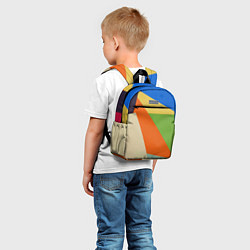 Детский рюкзак Геометрические разноцветные фигyры, цвет: 3D-принт — фото 2