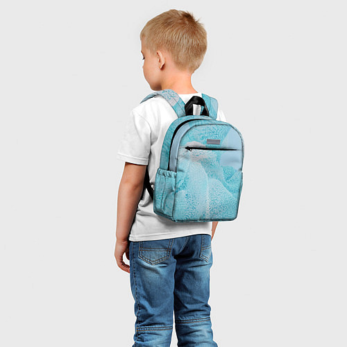 Детский рюкзак Волнообразное голубое множество шаров / 3D-принт – фото 5