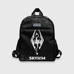 Детский рюкзак Skyrim с потертостями на темном фоне, цвет: 3D-принт