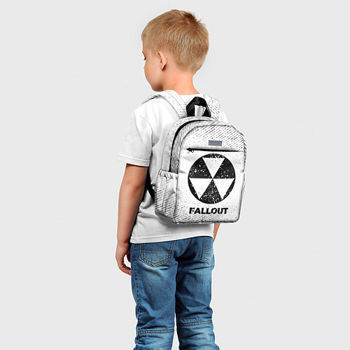 Детский рюкзак Fallout с потертостями на светлом фоне / 3D-принт – фото 5