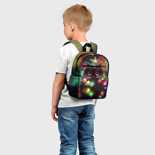Детский рюкзак Новый Год Кот / 3D-принт – фото 5