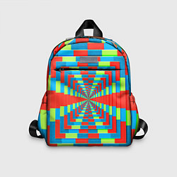 Детский рюкзак Разноцветный туннель - оптическая иллюзия, цвет: 3D-принт