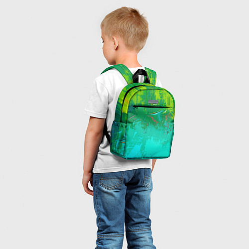 Детский рюкзак Абстрактные краски - текстура / 3D-принт – фото 5