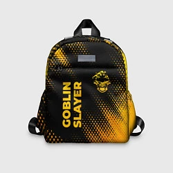 Детский рюкзак Goblin Slayer - gold gradient: надпись, символ, цвет: 3D-принт