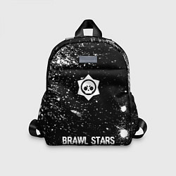 Детский рюкзак Brawl Stars glitch на темном фоне: символ, надпись, цвет: 3D-принт