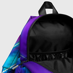Детский рюкзак Неоновые треугольники на горизонте, цвет: 3D-принт — фото 2