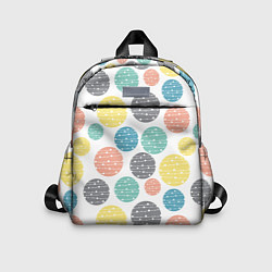 Детский рюкзак Круги с полосками в точку, цвет: 3D-принт